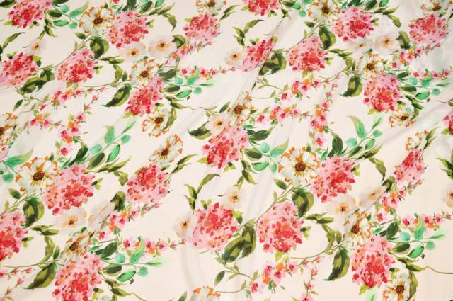 Vendita on line tessuto georgette pura viscosa floreale rosa - tessuti abbigliamento viscosa