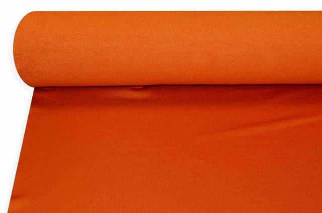 Vendita on line tessuto felpa arancio - cotoni tessuto felpa