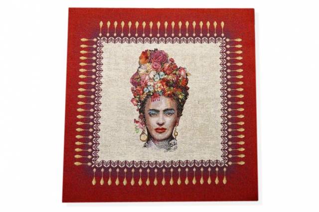Vendita on line gobelin fantasia frida ritratto 13545 misura cm 47x47 - tessuti arredo casa gobelin