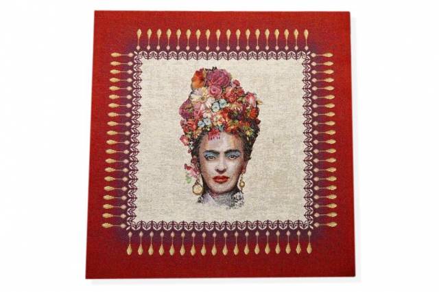 Vendita on line gobelin fantasia frida ritratto 13545 misura cm 47x47 - tessuti arredo casa gobelin cuscini 47x47 fantasie varie