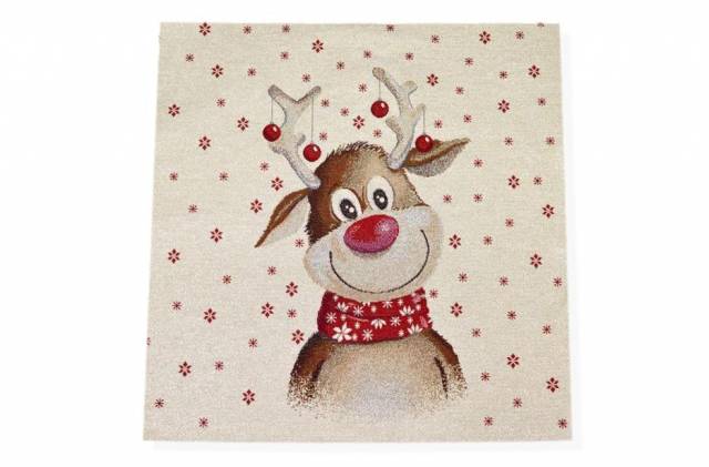 Vendita on line gobelin fantasia natale renna 13544 misura cm 47x47 - prodotti