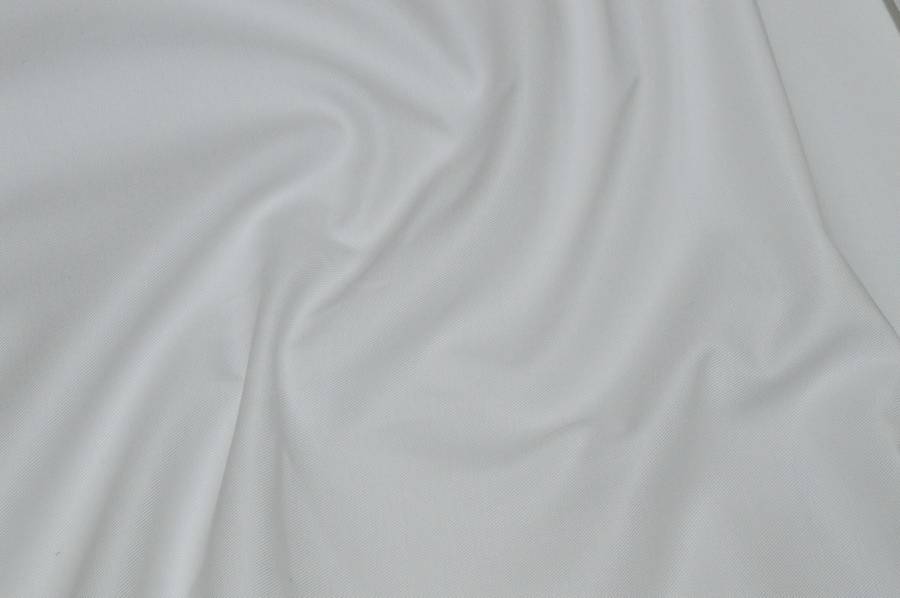 160 cm gabardine multa Bianco Puro tessuto-al metro 