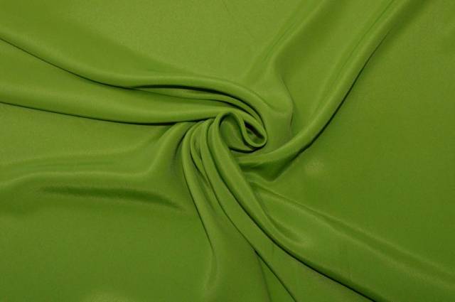 Vendita on line tessuto crepe de chine misto seta verde - prodotti