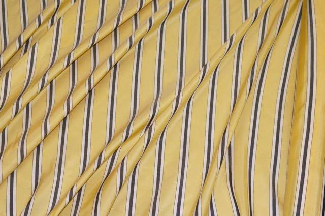 Vendita on line tessuto pura seta camiceria righino giallo - occasioni e scampoli