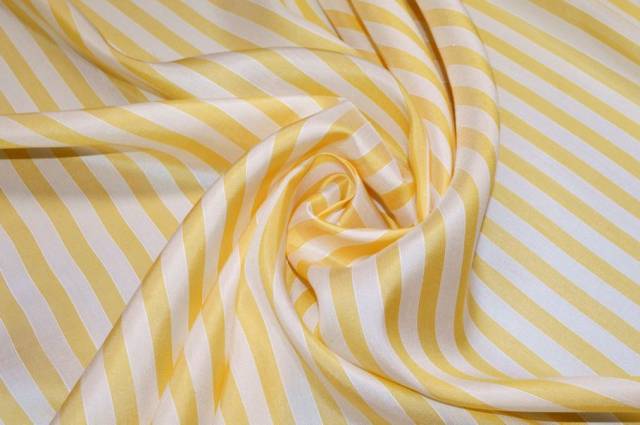 Vendita on line tessuto pura seta camiceria riga gialla panna - occasioni e scampoli tessuti 