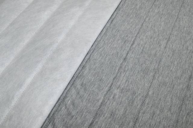 Vendita on line tessuto maglina grigio melange trapuntato - tessuti abbigliamento fodere / adesivi trapuntate