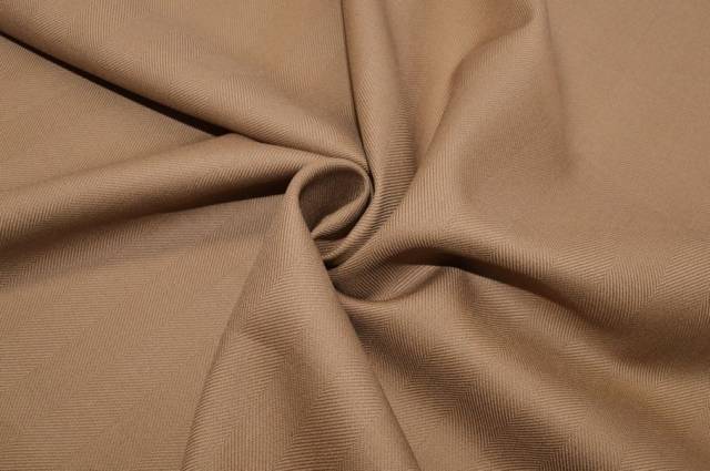 Vendita on line tessuto pura lana spinato color cammello - tessuti abbigliamento lana