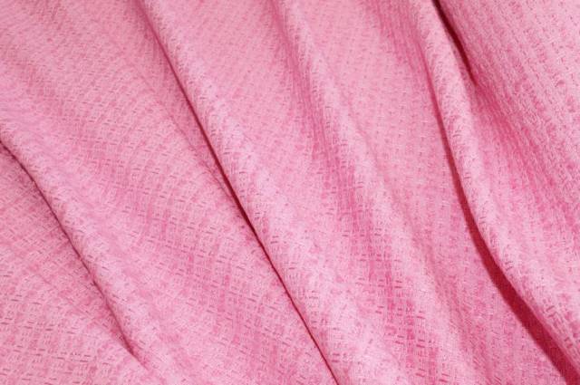 Vendita on line scampolo chanel misto lino adesivato rosa accesso - tessuti abbigliamento chanel e broccati