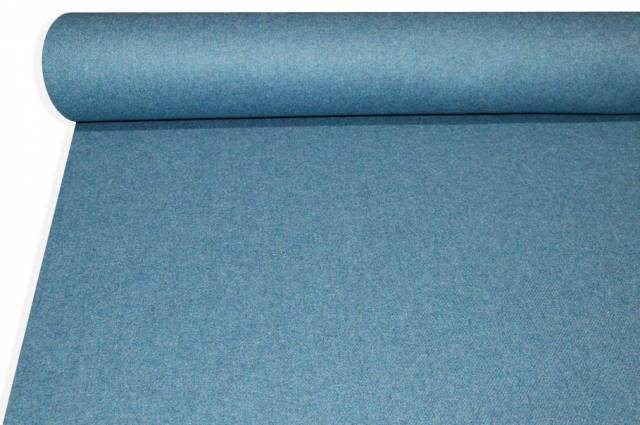 Vendita on line tessuto cappotto double pura lana azzurro melange - tessuti abbigliamento lana