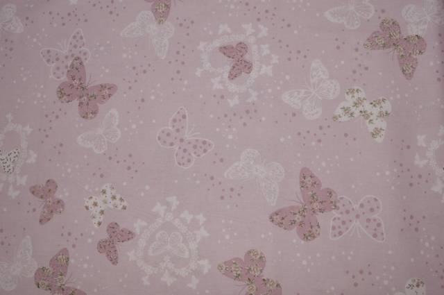 Vendita on line cotone farfalle rosa - cotoni fantasie varie