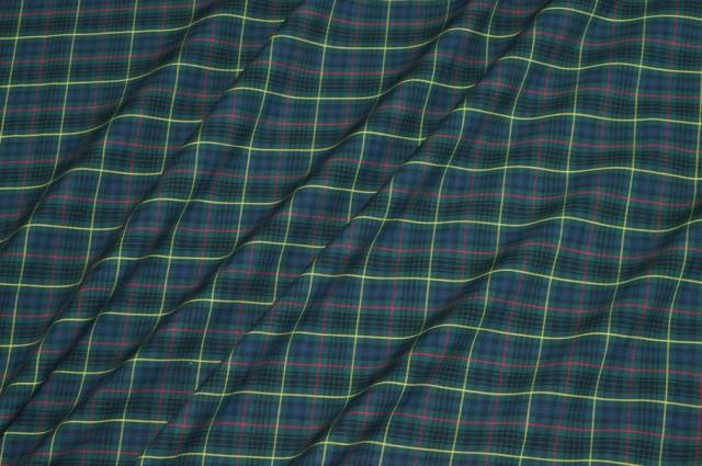 Vendita on line tessuto popeline puro cotone camiceria scozzese fondo verdone - tessuti abbigliamento camiceria