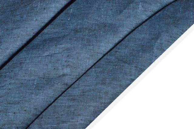 Vendita on line tessuto puro lino cangiante blu nero - tessuti abbigliamento lana