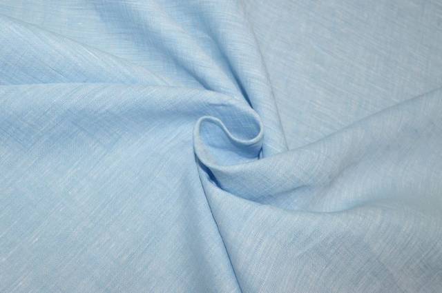 Vendita on line tessuto puro lino camiceria celeste - tessuti abbigliamento lino