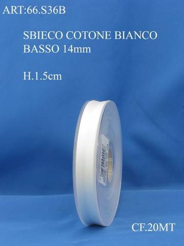 Vendita on line sbieco cotone bianco h cm 1,50 mt 20 - mercerie e accessori cucito passamaneria e nastri