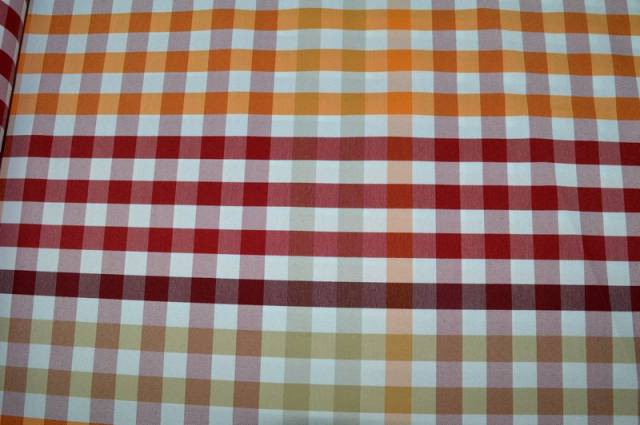 Vendita on line tessuto antimacchia multicolor rosso/arancio - tessuti arredo casa