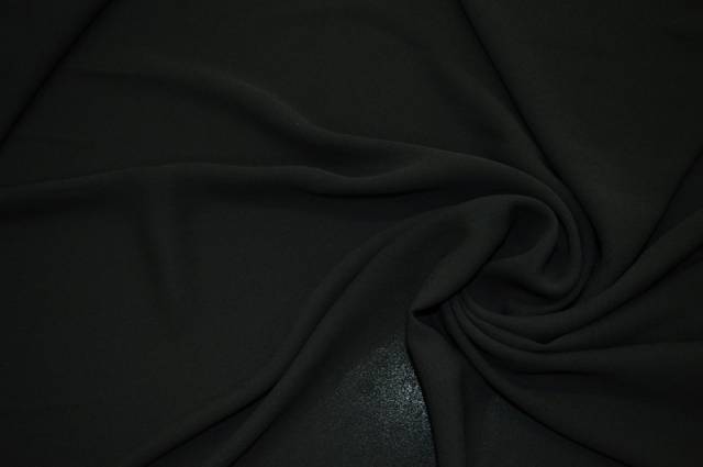 Vendita on line crepe de chine nero - tessuti abbigliamento georgette / chiffon / dèvorè