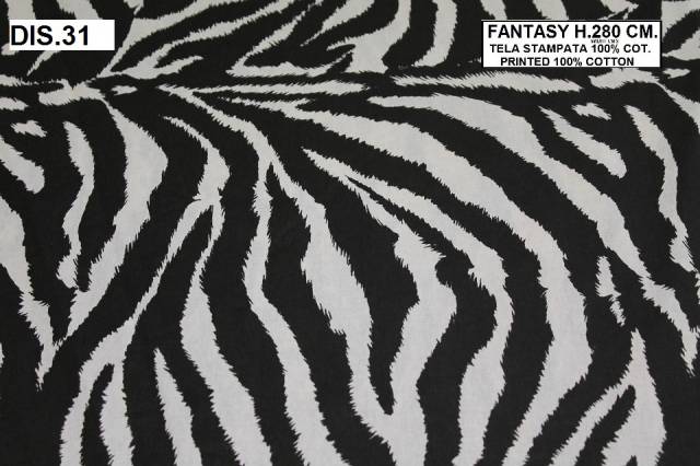 Vendita on line cotone zebrato - tessuti arredo casa fantasie altezza