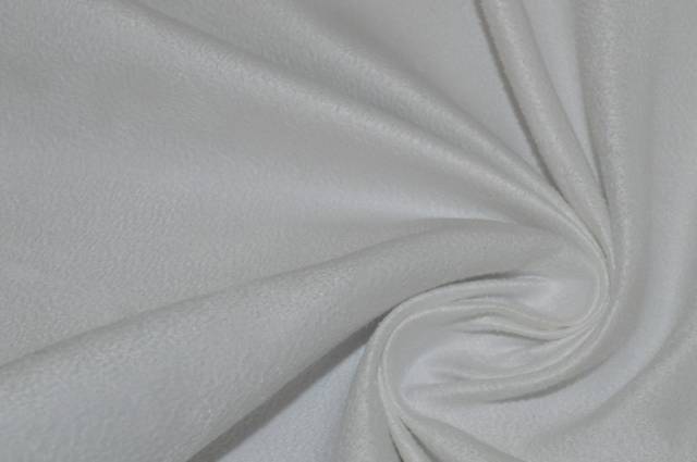 Vendita on line tessuto finto dainetto bianco - tessuti abbigliamento poliestere 