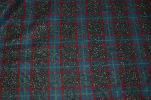 Vendita on line scacco tweed misto lana grigio azzurro - tessuti abbigliamento scacchi e scozzesi