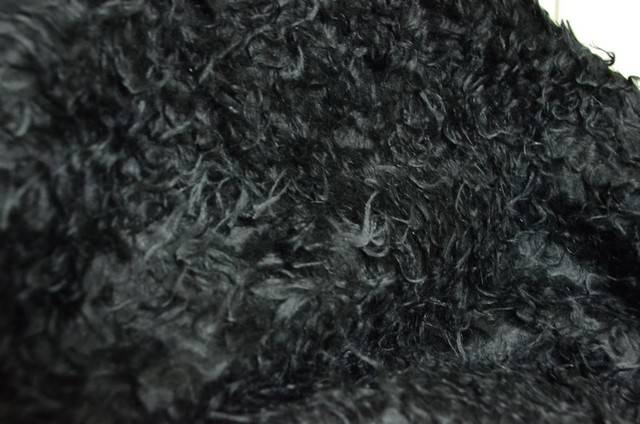 Vendita on line scampolo pelliccetta mongolia nero - tessuti abbigliamento pelliccia ecologica