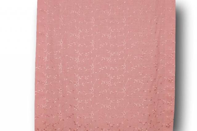 Vendita on line tendino ricamato rosa vivo larghezza cm 49.50 e 63 - tessuti per tendine metraggio a vetro
