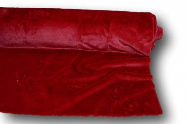Vendita on line pelliccia sintetica rossa - tessuti abbigliamento pelliccia ecologica