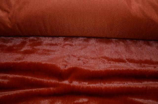 Vendita on line pelliccia sintetica rosso mattone - occasioni e scampoli tessuti 