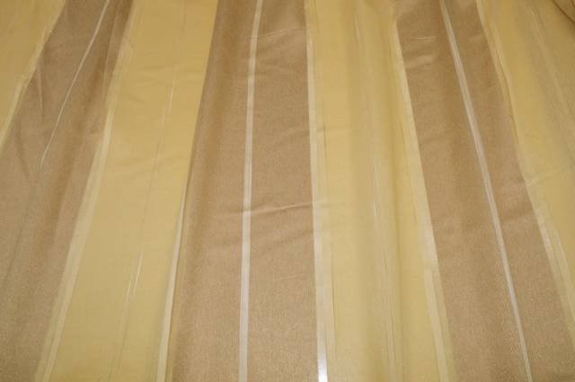 Vendita on line tessuto tenda riga giallo/beige - tessuti per