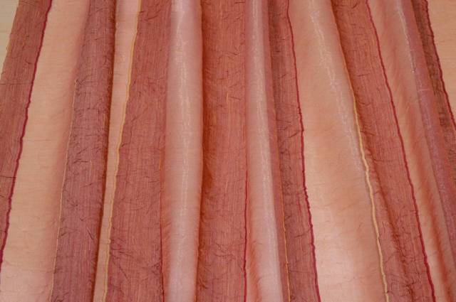 Vendita on line tessuto tenda fondo organza salmone - tessuti per in offerta