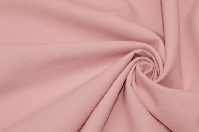 Vendita on line tessuto lana doppio crepe bi-elastica rosa cipria - tessuti abbigliamento lana