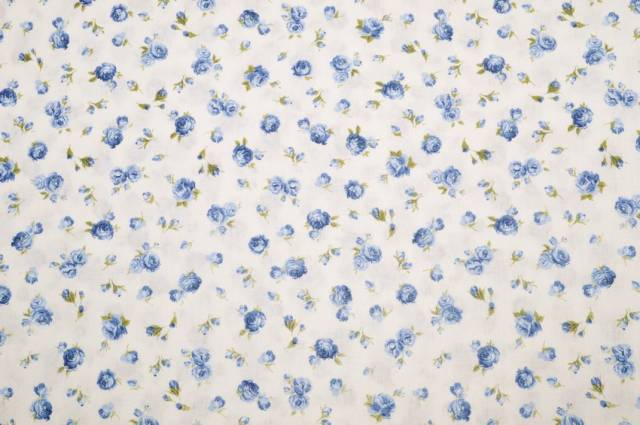 Vendita on line tessuto cotone fantasia fiorellino azzurro - tessuti arredo casa lenzuola metraggio