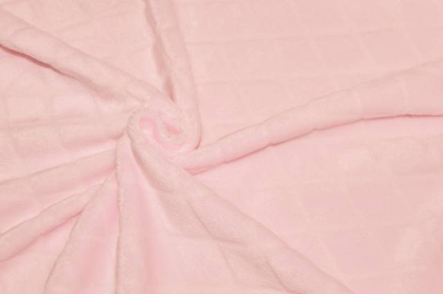 Vendita on line tessuto pile operato rombo rosa - tessuti abbigliamento in pile