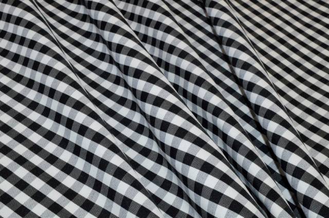 Vendita on line tessuto quadretto bianco e nero - tessuti abbigliamento poliestere 