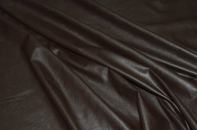 Vendita on line finta pelle elasticizzata marrone - tessuti abbigliamento ecopelle