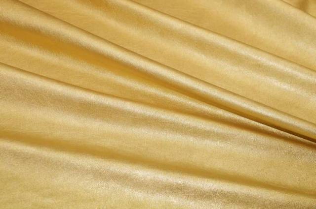 Vendita on line finta pelle elasticizzata color oro - tessuti abbigliamento ecopelle