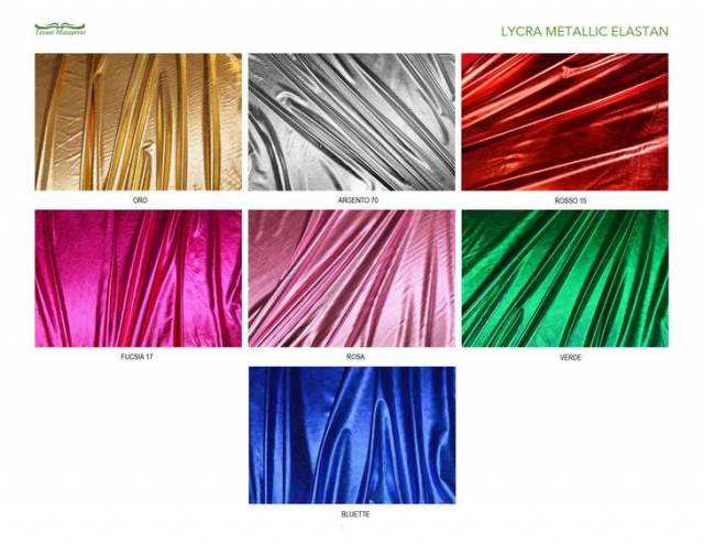 Vendita on line lycra metallic elastan - ispirazioni danza e spettacolo tessuti 