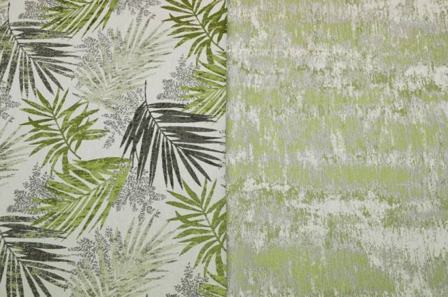 Vendita on line tessuto jacquard coordinato palma verde - tessuti arredo casa jacquard & damascati