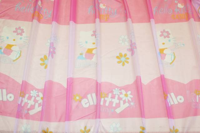 Vendita on line tessuto tenda velo hello kitty rosa - tessuti per camerette bimbo