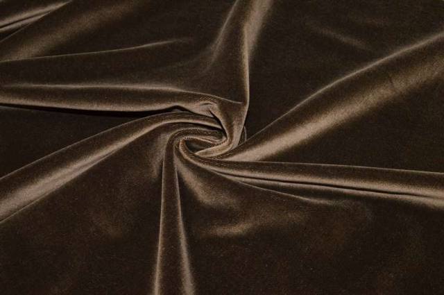Vendita on line tessuto velluto cotone liscio tedesco marrone - occasioni e scampoli tessuti 