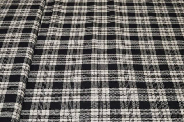 Vendita on line tessuto scacchetto pura lana nero bianco sc02 - tessuti abbigliamento