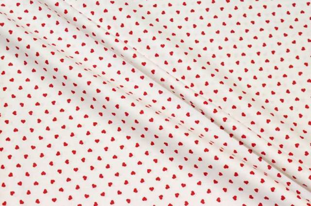 Vendita on line tessuto cotone cuoricini rosso - ispirazioni neonati e bambini 