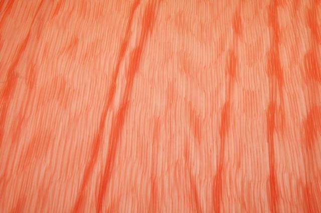 Vendita on line tessuto chiffon plissettato arancio - tessuti abbigliamento poliestere 