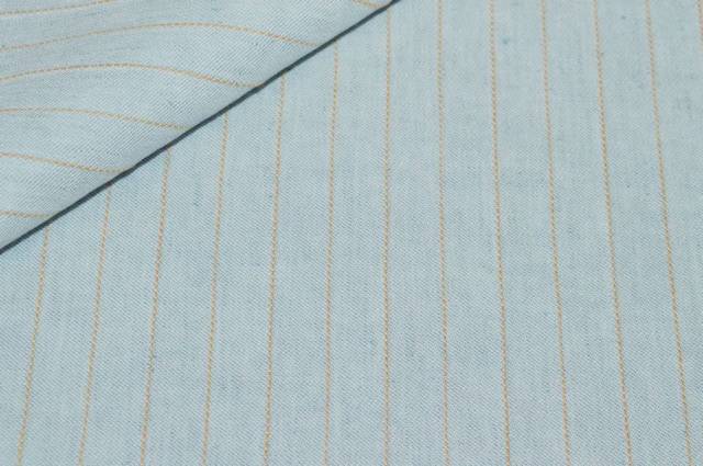 Vendita on line tessuto misto cotone streatch azzurro righino beige - cotoni