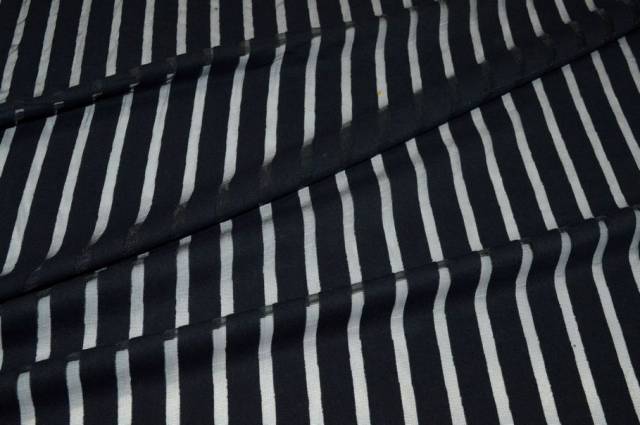 Vendita on line tessuto maglina riga semicoprente nera - tessuti abbigliamento magline / jersey/tessuto in