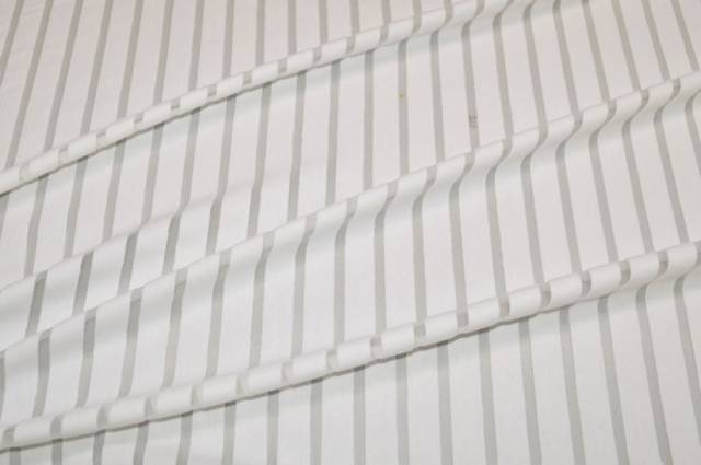 Vendita on line tessuto maglina riga semicoprente bianca - tessuti abbigliamento poliestere 