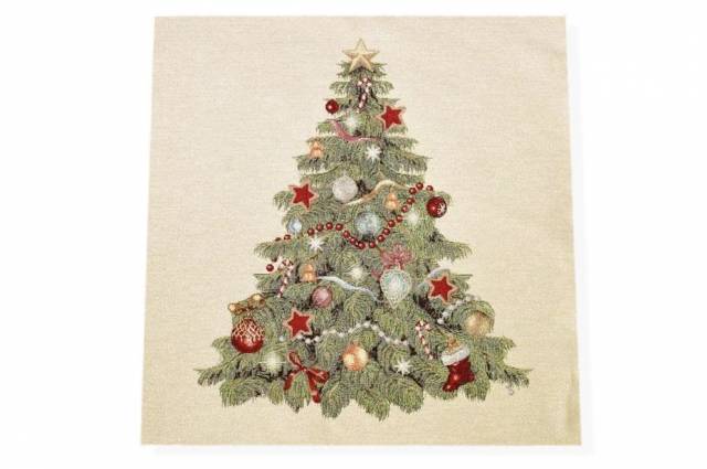 Vendita on line gobelin fantasia albero di natale 12130 misura cm 47x47 - ispirazioni tessuti natalizi gobelin