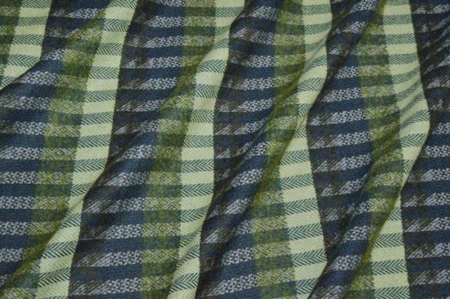 Vendita on line tessuto flanella misto lana verde - tessuti abbigliamento lana flanelle